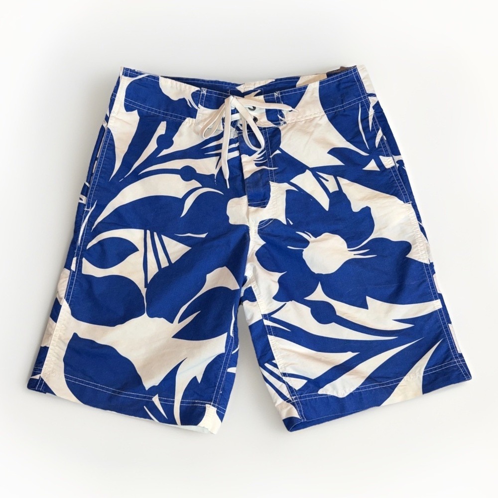 5/25 Converse One Star Blue Aqua Floral Board Shorts Mens Size 34 Swim Trunks